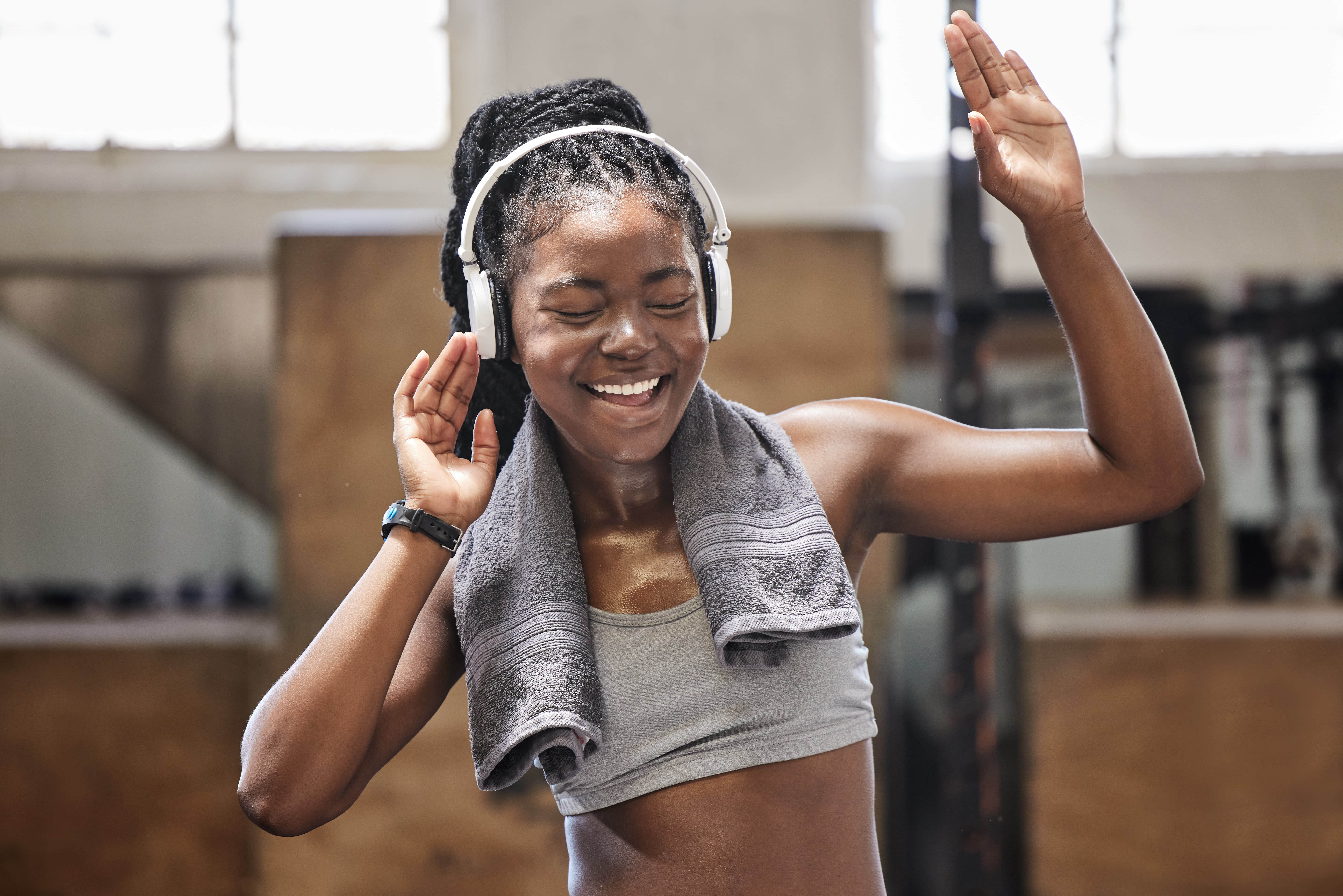 Gimnasio con música